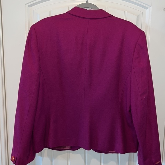 Beautiful vintage magenta Pendleton wool blacker jacket wool office size L/XL - Picture 6 of 10